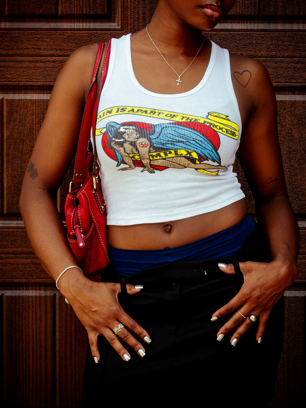 "Aero" Women's White Cropped Tank
