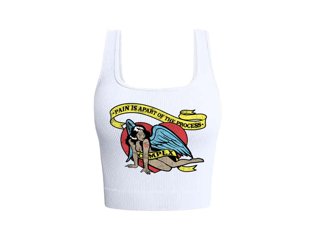 "Aero" Women's White Cropped Tank