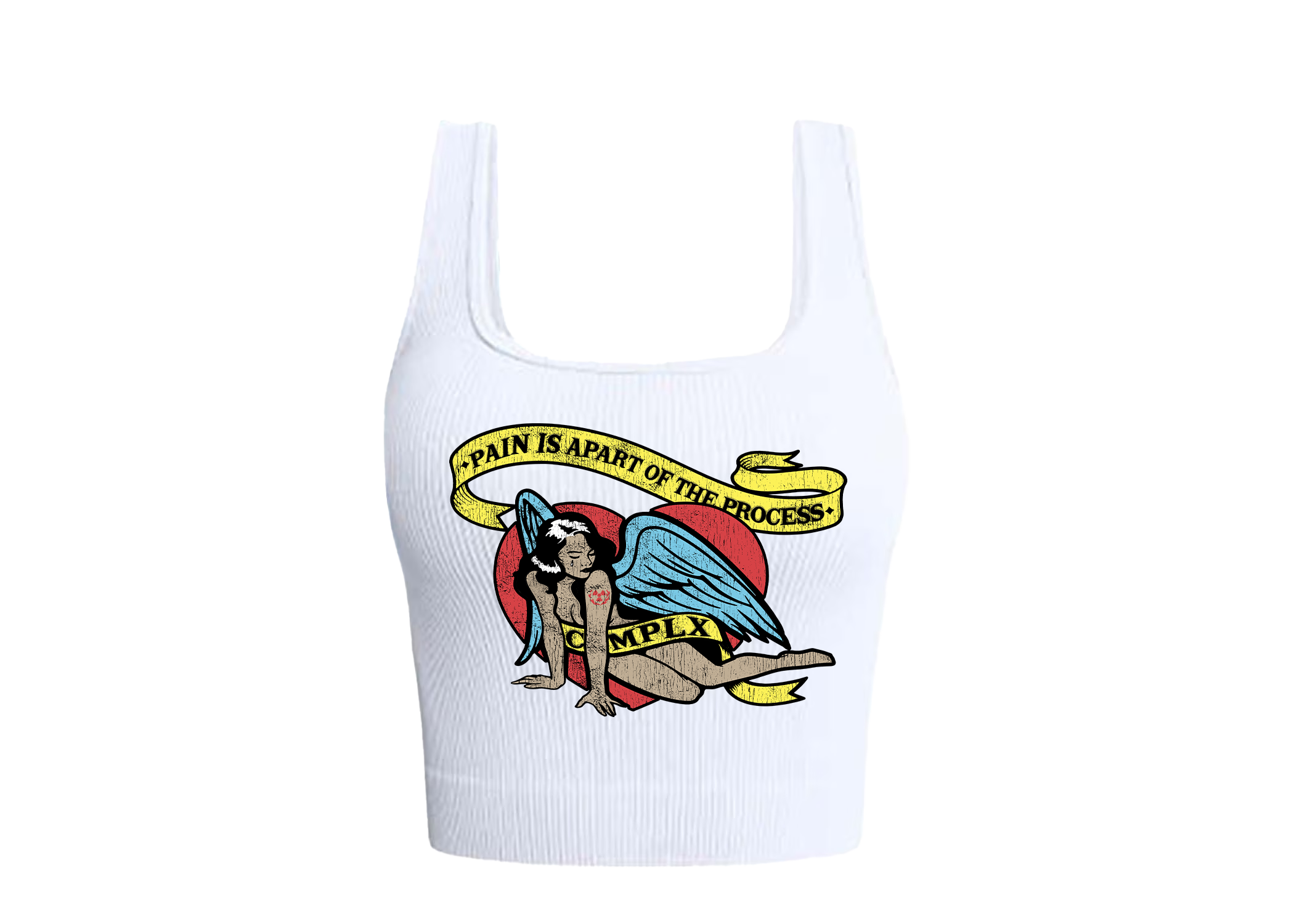 "Aero" Women's White Cropped Tank